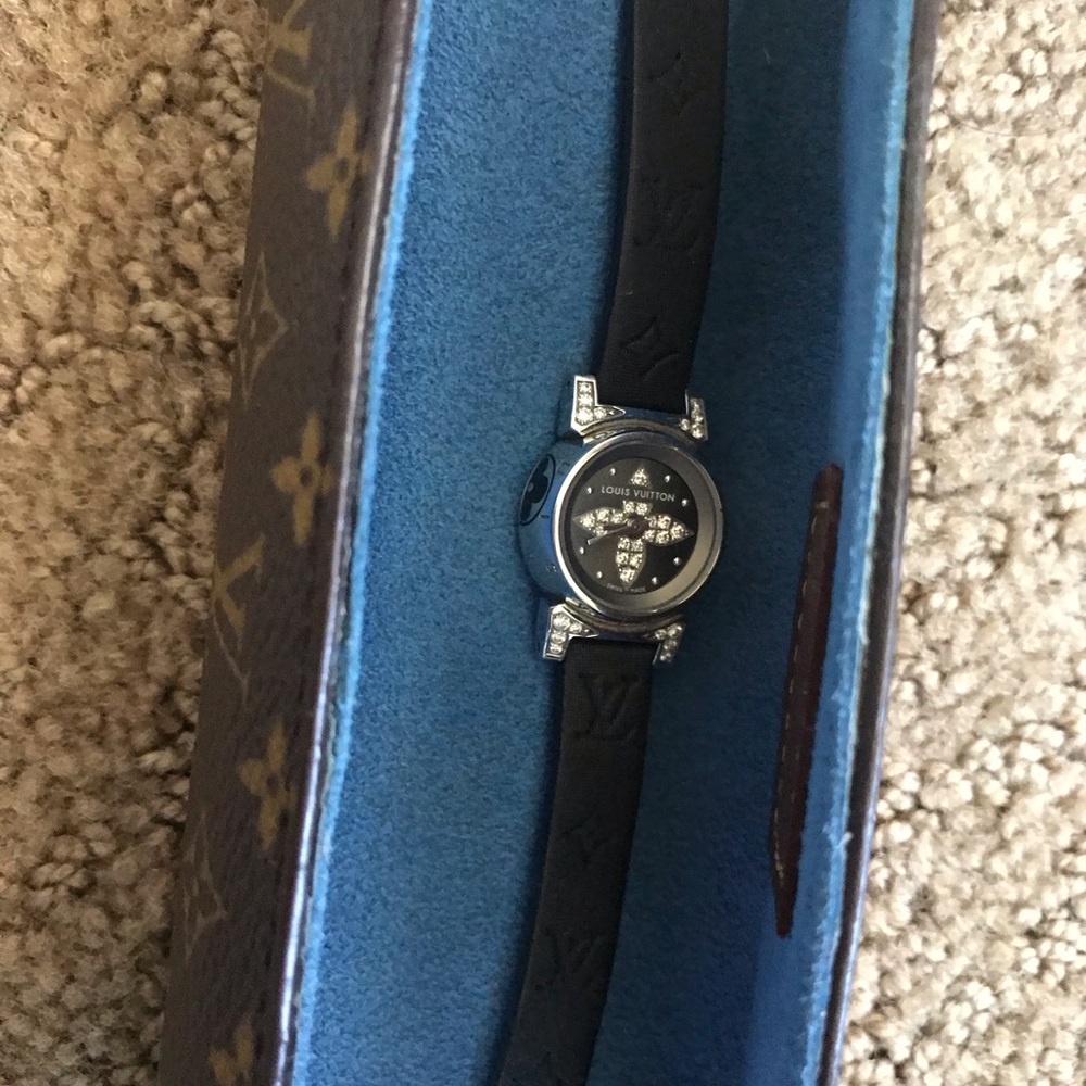 Louis Vuitton Tambour Diamond watch with LV CASE